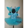 Карнавальная юбка-платье из фатина "Голубая бабочка"