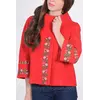 Полу-пальто женское с вышивкой "Мери" красное