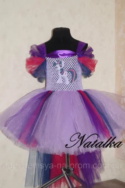 Карнавальний костюм, юбка-платье из фатина  "Пони Искорка"