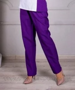 Женские медицинские брюки Ариша фиолетовые