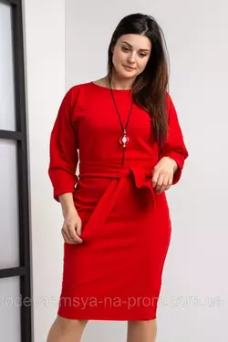 Стильное женское платье размер 44-64 красное