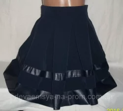 Шикарная юбка от производителя "Кожа" синяя