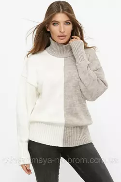 Женский двухцветный свитер