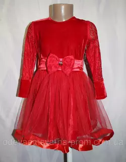 Платье для девочки красное