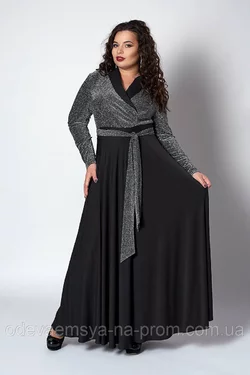 Пышное женское платье размер 52,54,56 черное люрекс