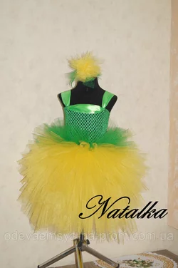 Карнавальное платье-юбка из фатина "Одуванчик"