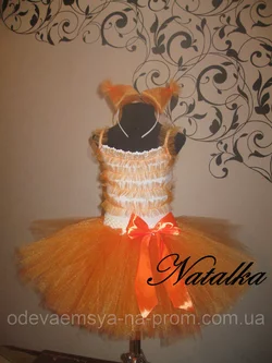 Карнавальный костюм из фатина "Лисичка"