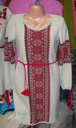Туника- вышиванка женская вязанная