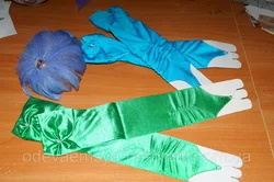 Перчатки зеленые длинные