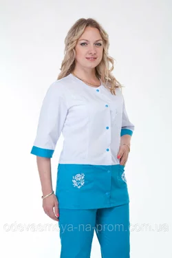 Комбинированный женский медицинский костюм