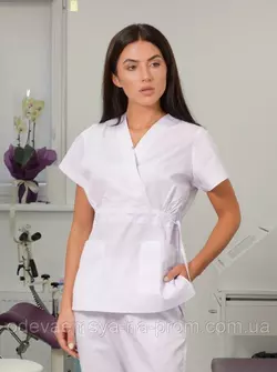 Женская медицинская блуза Эдельвика белая