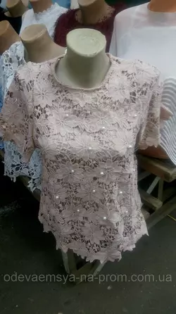 Женская гипюровая блуза
