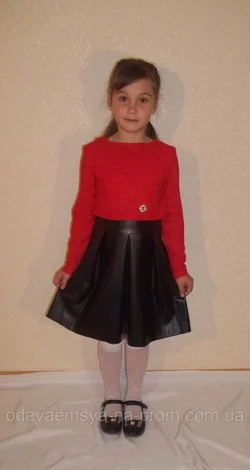 Детский  платье-костюм Красный