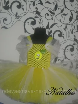 Карнавальная юбка-платье из фатина "ЛИМОН"