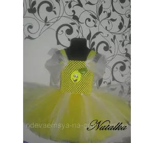 Карнавальная юбка-платье из фатина "ЛИМОН"