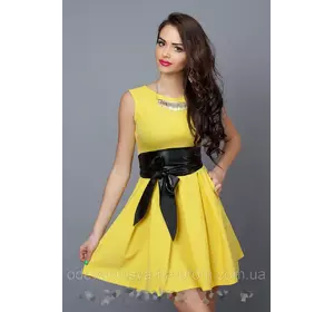 Модное Женское платье жёлтое