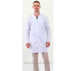 Мужской медицинский халат Александр на габардине и рубашечной ткани