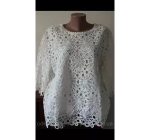 Шикарная гипюровая блуза большого размера