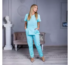Женский медицинский костюм Avicenna голубой