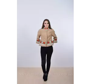 Полу-пальто женское с вышивкой