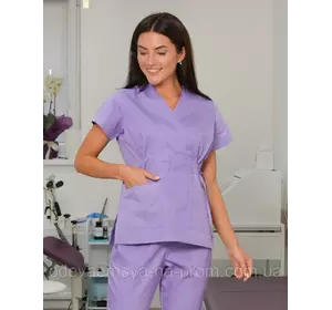 Женская медицинская блуза Эдельвика лиловая