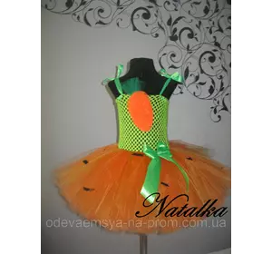 Карнавальное платье-юбка из фатина "МОРКОВКА"