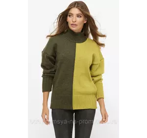 Женский двухцветный свитер