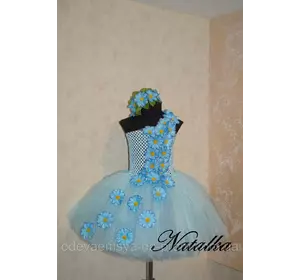 Карнавальний костюм, юбка-платье из фатина  "НЕЗАБУДКА"