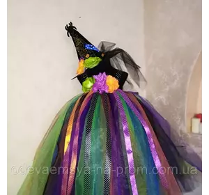 Карнавальний костюм,плать-сарафан из фатина "ВЕДЬМОЧКА"