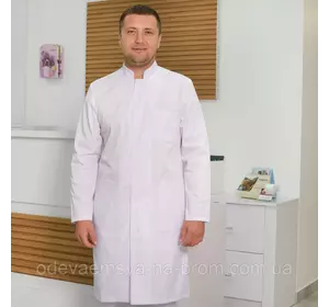 Мужской медицинский халат Виталийна габардине и рубашечной ткани