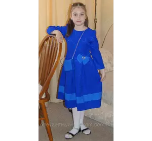 Шикарное платье для девочки електрик