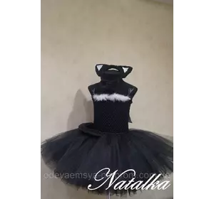 Карнавальная юбка-платье из фатина "КОШЕЧКА ЧЕРНАЯ"