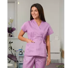 Женская медицинская блуза Эдельвика сиреневая