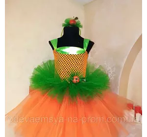 Карнавальное платье-юбка из фатина "Мандаринка"