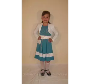 Детский  платье Шанель бирюза