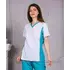 Женская медицинская блуза Ариша бело-мятная